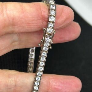 Sterling Silver Tennis Bracelet with Cubic Zirconias